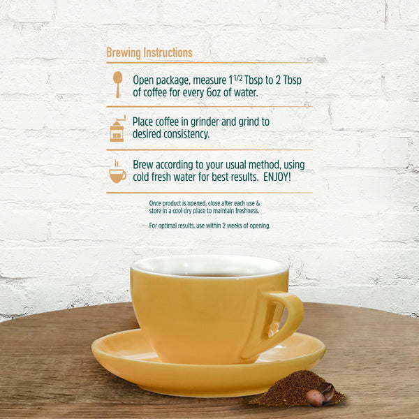 goodBean Mood and Immune Support Ground Coffee, Organic Arabica Coffee with Reishi & Chaga Mushrooms