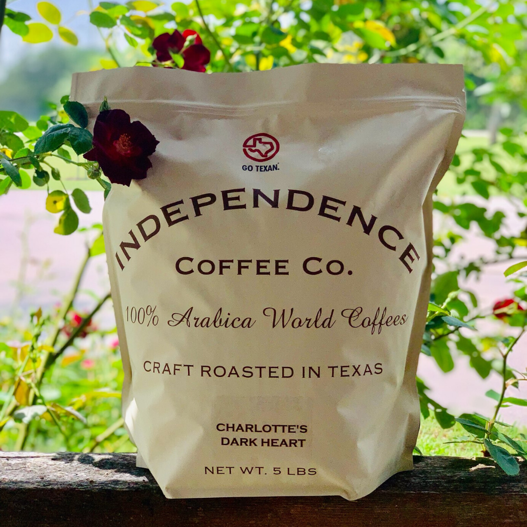 BULK BIG BAG! Charlotte's Dark Heart Roast - Independence Coffee Co. BULK BIG BAG! Charlotte's Dark Heart Roast - Independence Coffee Co.