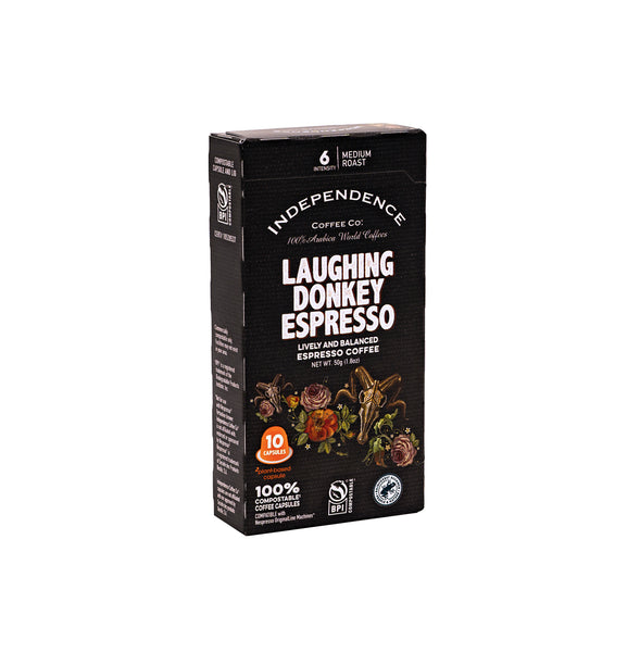 Laughing Donkey Espresso - Compresso Capsules* (10 count) for Nespresso® style brewers
