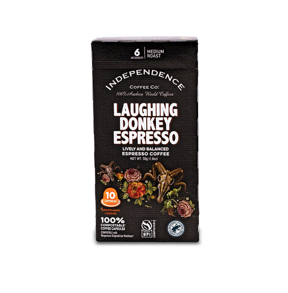 Laughing Donkey Espresso - Compresso Capsules* (10 count) for Nespresso® style brewers